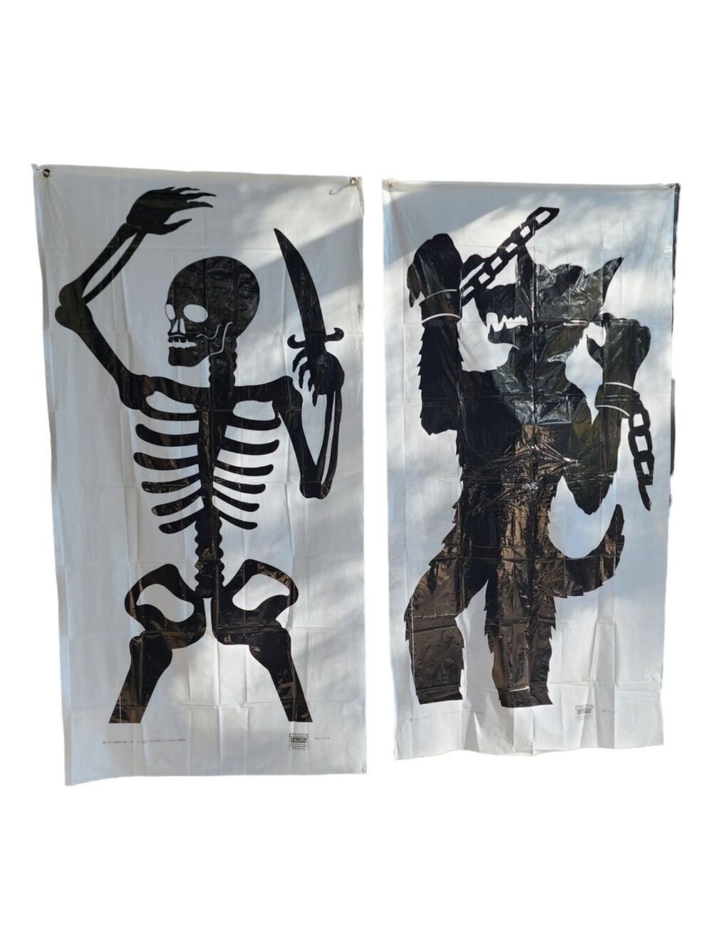 Vtg 1993 Trendmasters window shadow peepers Halloween wherewolf skeleton pirate